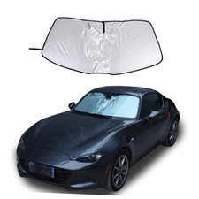 The Original Windshield Sun Shade for Mazda MX-5 ND Silver-coated Fabric Silver