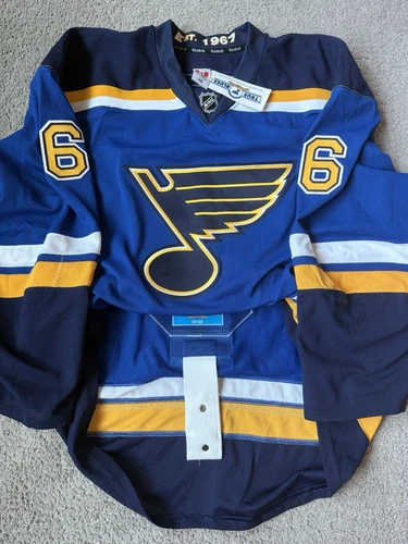 Game Worn St Louis Blues Michalek Authentic Used Playoff Hockey Jersey Home 58
