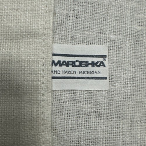 Vintage Marushka Screen Print Tea Towel Poppies Linen Unused - Picture 6 of 6