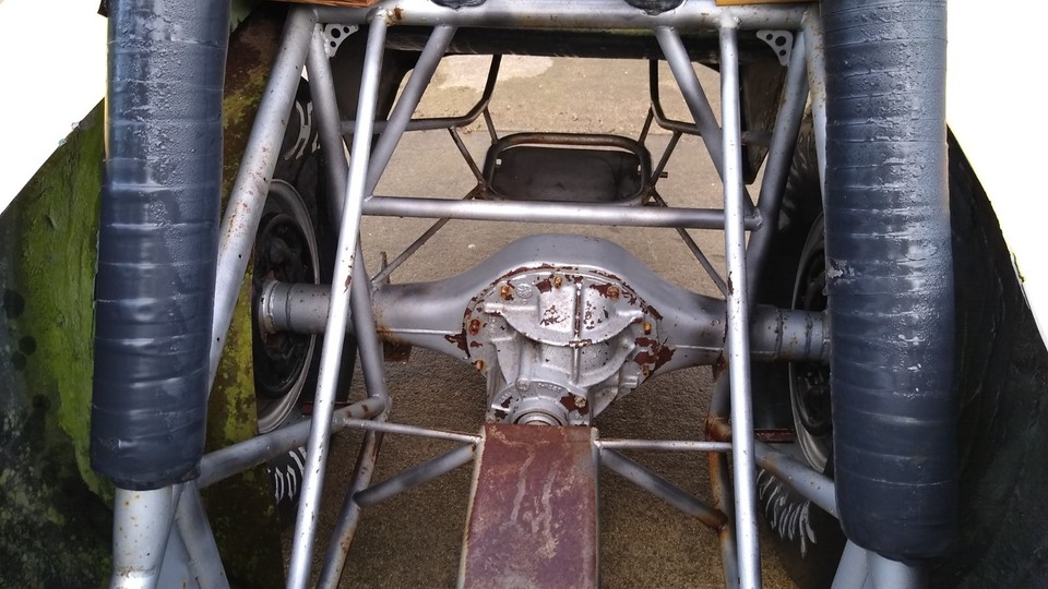 Vintage Altered Drag Car Chassis w/Fiberglass Body 1968 - 1970's Fuel D ...