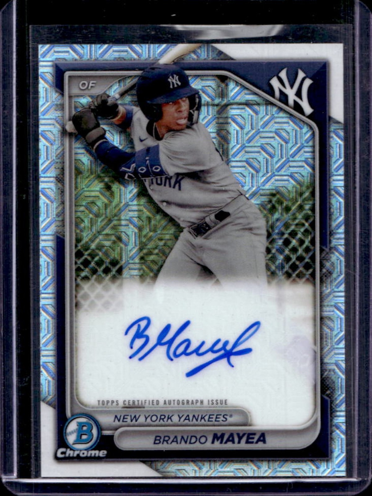 2024 Bowman Mega Box Brando Mayea Prospect Auto Mojo Refractor #BMA-BMA Yankees