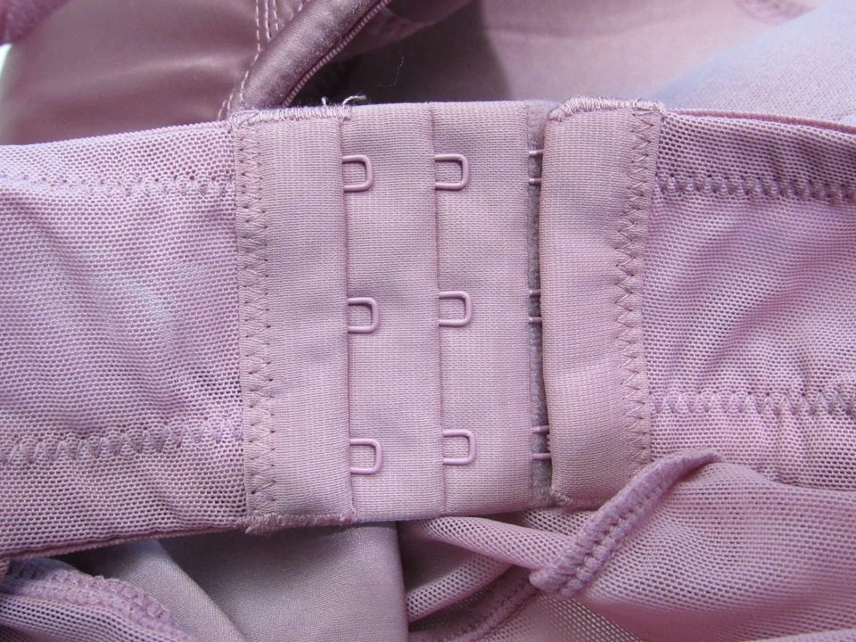 Auden Women's Satin and Mesh Lightly Lined Lingerie Bodysuit Mauve Size XXL - Image 4 of 4