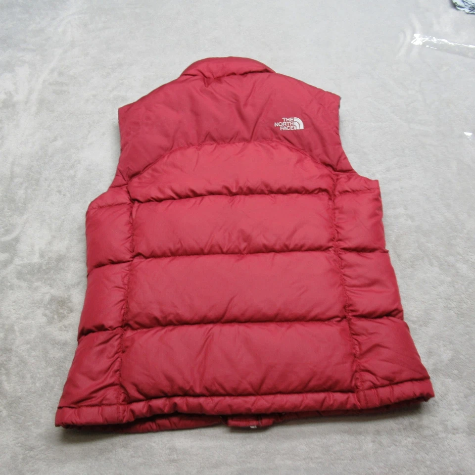 The North Face Down Vest Girls Medium Purple Insulated Quilted Puffer Full Zip - Image 3 of 4