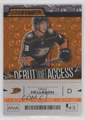 2023 Credentials Debut Ticket Access Orange 23/249 Drew Helleson Rookie RC 1t5l