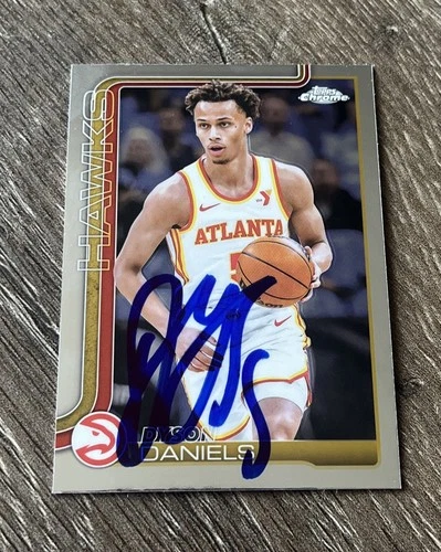 2025-26 Topps Chrome Dyson Daniels IP Auto Autographed Signed Card #68 Hawks