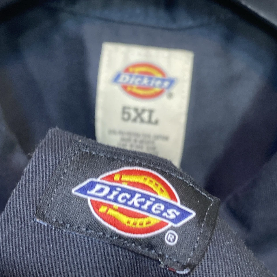 Camisa DICKIES Para Hombre 5XL Abotonada NEGRA Manga Corta Duradera Trabajo Informal T4 Foto 3 de 4
