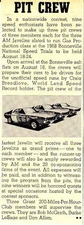 1968 AMC JAVELIN SPEED SPECTACULAR CONTEST AT BONNEVILLE  ~  ORIG SMALL ARTICLE