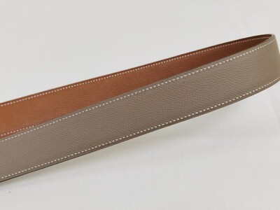 32mm Belt Reversible Leather Customized Replacement Belt Strap Epsom Tan/Gray