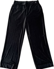 NEW St. John Black Crushed Velvet Pants - Large- Retail 795