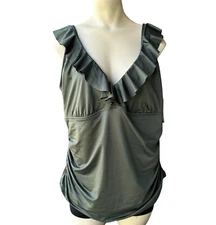 Sonnet Shores Women's Sleeveless Full Coverage Swim Dress Green Size 22W NWT