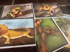 Reptile greetings cards job lot