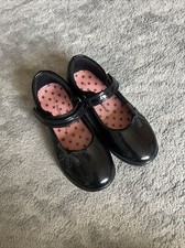 Girls black school shoes size 12
