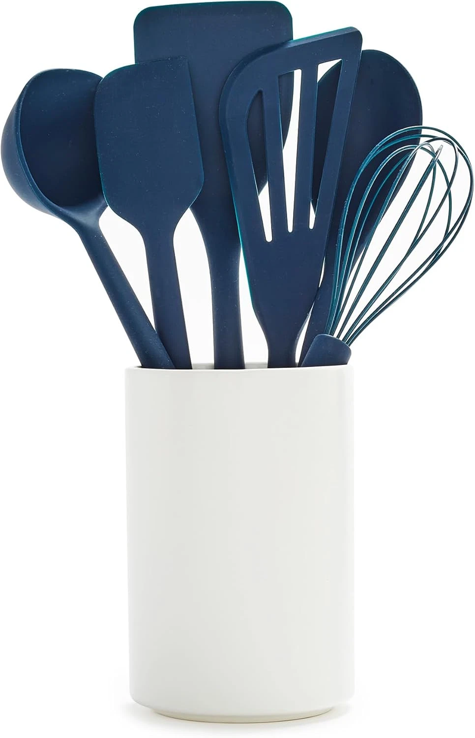 Oxford Blue Silicone Cooking Utensil Set - 6 Piece Heat-Resistant Tools