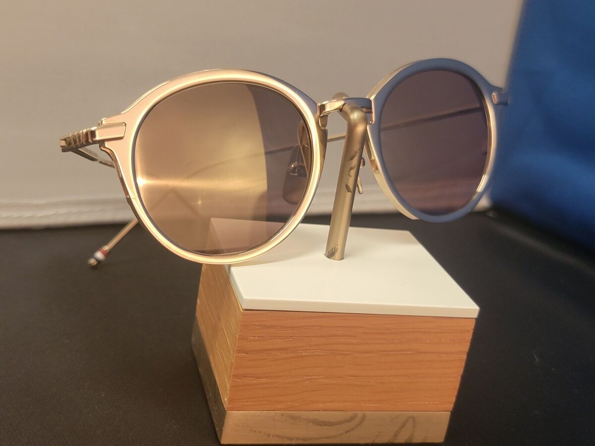 Thom Browne TB-110-C-T-GLD-48 New York Sunglass Gold Mirror Thom Browne TB-110-C-T-GLD-48 New York Sunglass Gold Mirror