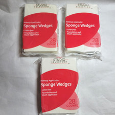 84 Pcs Sponge Wedge Makeup Cosmetic Wedges Triangle Facial Sponge White Foam NEW