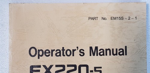 HITACHI Excavator Operator Manual EX220-5 EX230LCH-5 EM15S-2-1 Serial 001801 Up - Picture 7 of 8