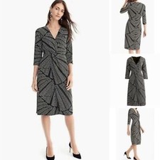 NEW J. Crew 365 Black Silk Twist Front Dress Brand New With Tag