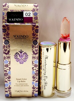 Yolendo PEONY 02 Smart Color Lip Balm Ointment Relieve Lipstick .1 oz/3.5g New