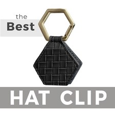 Magnetic Hat Clip for travel Black with gold buckle anti-slip cap retainer