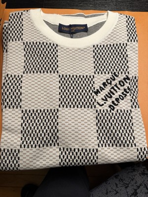Louis Vuitton Damier Jacquard Short-Sleeved Crewneck 4L/ 3X USA 