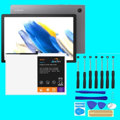 Large Power 7200mAh Battery Toolset for Samsung Galaxy Tab A8 LTE 10.5'' SM-X205N
