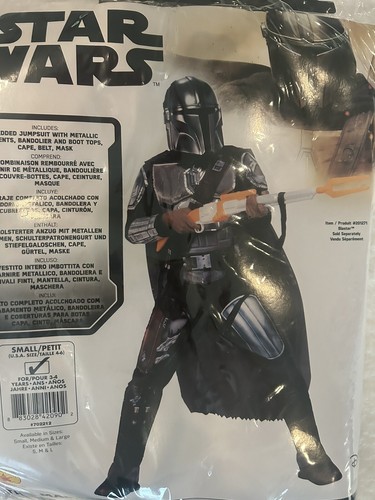 Rubies Star Wars The Mandalorian Beskar Armor-Childs Costume-Small sz 4-6 - Picture 3 of 9