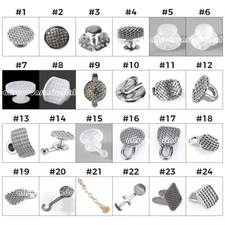 32 Options Dental Orthodontic Bondable Lingual Buttons Round/Rectangular Base