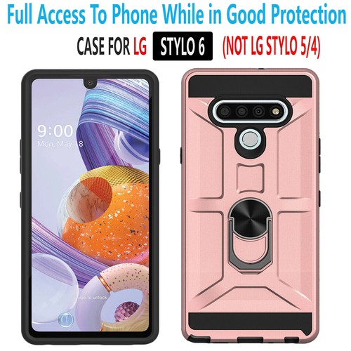 Coque téléphone pour LG Stylo 6 béquille antichoc + écran en verre trempé - Photo 40 sur 52