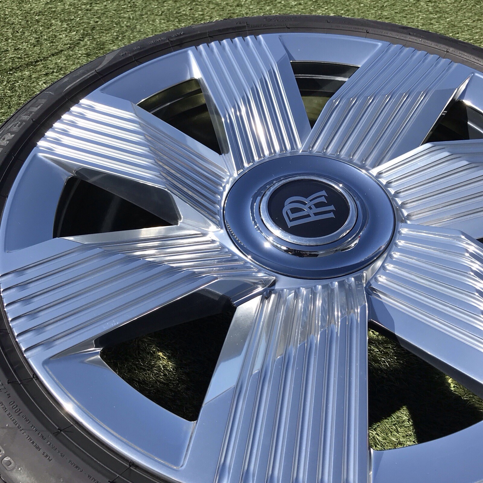 23 SPECTRE POLISHED ROLLS ROYCE RIMS TIRES TPMS NEW SET 4 OEM 90780 88056 WHEELS