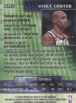 1999-00 Topps Finest - Vince Carter #NM2 for sale | eBay