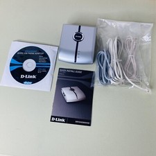 D-Link DPH-50U Silver Skype Telephone Adapter With All 3 Cords Software Pprwrk