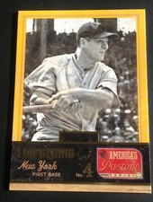 2013 PANINI AMERICA'S PASTIME LOU GEHRIG BASE SP YANKEES 17/25 NICE