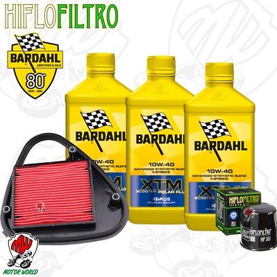 Inspektionskit Öl Bardahl XTM 10W40 + Filter Honda VT 600 C 1995 Shadow