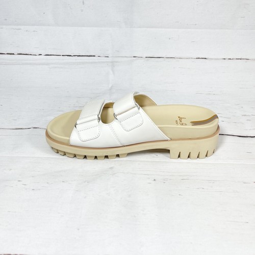 Sam Edelman Eliana Sandals Slides White Leather Lug Sole Size 8.5M NEW $120 - Picture 4 of 12