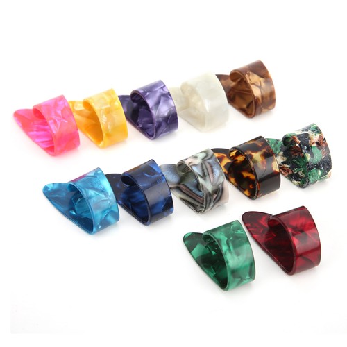 12Pcs Guitar Thumb Pick Celluloid Finger Picks Replacement Instrument Playing