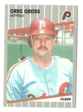 GREG GROSS PHILADELPHIA PHILLIES #568 - FLEER NM-MT 1989