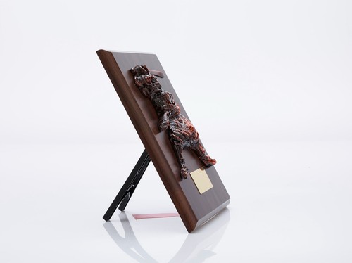 10" Bronze Samurai Presentation Shield Award Wooden Plaque Trophy Free Engraving - Picture 2 of 2
