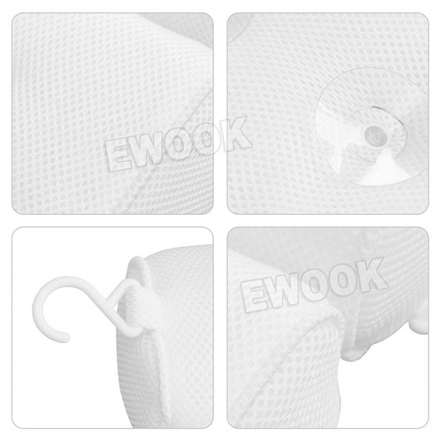 3D Mesh Bath Pillow Spa Breathable Bathtub Cushion Neck Back Support Tub Suction - Picture 7 of 12