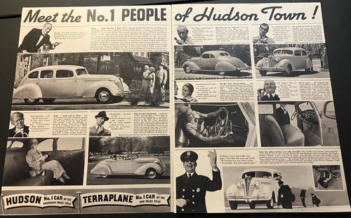 1938 Hudson Terraplane "Meet The No. 1 People" - Vintage Print Ad / Wall Art