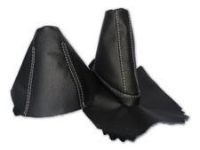 Schaltmanschette Handbremsabdeckung Fur BMW Z4 02-08 Leder Naht Weiss