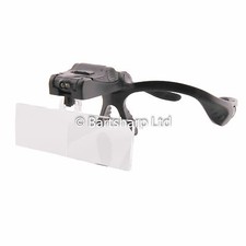 Multi-Magnification Bright LED Illuminated Adjustable Head Magnifier Glasses