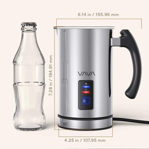 VAVA Electric Milk Frother Stainless Steel Steamer Maker for Hot And Cold Milk - Picture 7 of 9