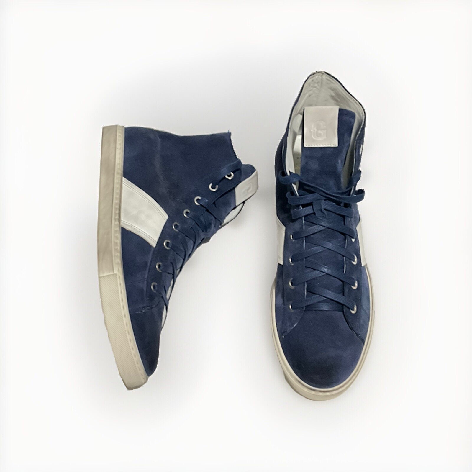 GREATS Brooklyn Men’s 11.5 The Reign High Distressed Navy Limited Edition Shoes image 2