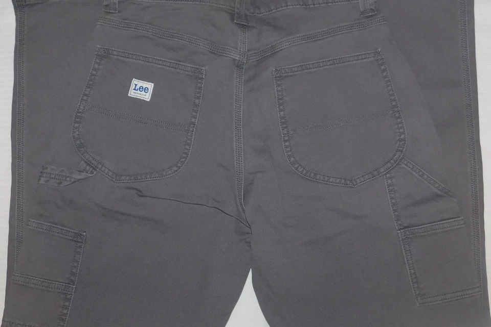LEE Legendary Workwear Carpenter Pants Jeans Stretch Loose Fit Painters Grey - Image 3 of 4