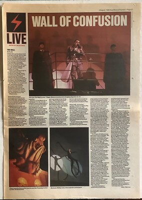 ROGER WATERS+PINK FLOYD+THE WALL+BERLIN+1990+1 PAGE GIG REVEIW