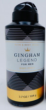 BATH  BODY WORKS GINGHAM LEGEND MEN'S COLLECTION BODY SPRAY 3.7 oz NEW