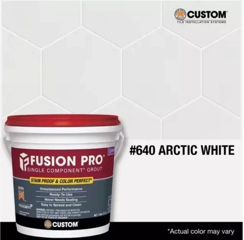 Fusion Pro Grout Arctic White #640 Single Component Grout 1 Gallon Premixed NEW - 第 2/12 張圖片