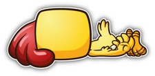 Cartoon Chicken Car Bumper Sticker Decal - ''SIZES''