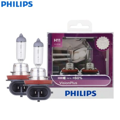 Philips H11 12V 55W PGJ19-2 VisionPlus 3250K Halogen Original Car Lamp Headlight