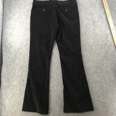 Norma Kamali Pants Womens Sz 12 Classic Black Micro Corduroy Boot 